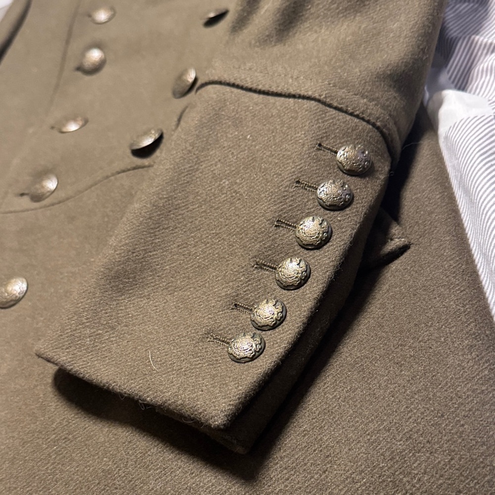ZARA Olive MILITARY Coat - Picture 3 of 13